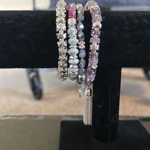 Four piece stackable bracelet set